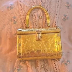 Small Vintage 1960s Gold Bag